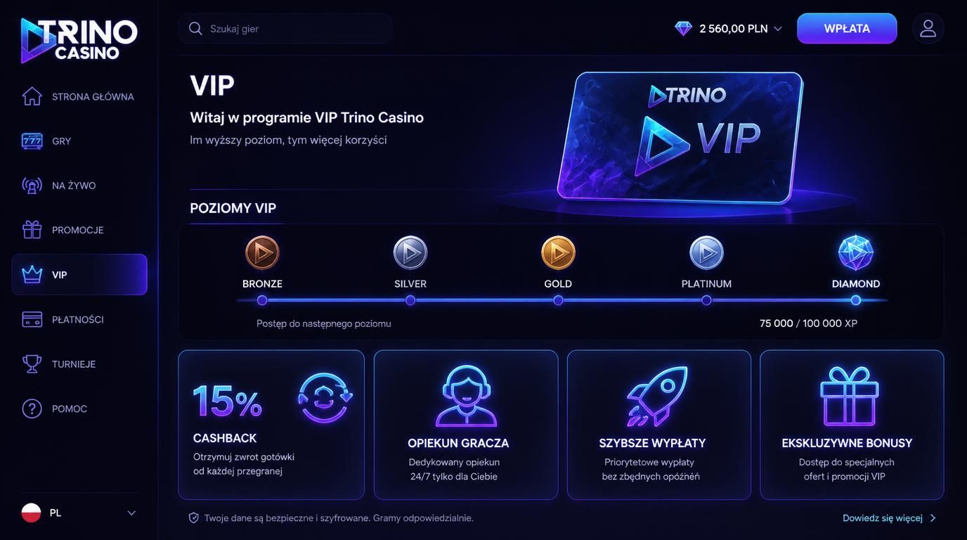 karta VIP z poziomami i ikonami korzyści