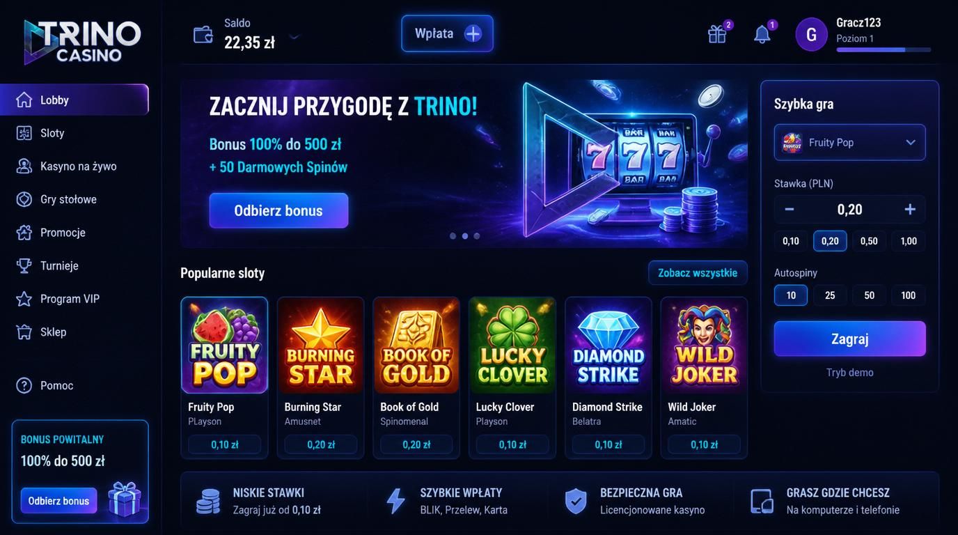 Niskie stawki, zabawa przy małym budżecie, kolorowe automaty z monety